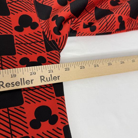 Disney Mickey Mouse Jerry Leigh Sweatshirt Womens Medium Red Black Checkered - Picture 6 of 7